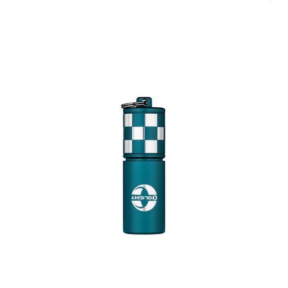i17 Checkered Flag USB-C Rechargeable EDC Keychain Flashlight - Picture 3 of 12